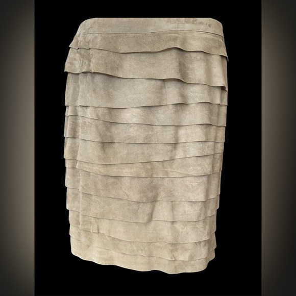 Ralph Lauren suede black label skirt size 10 - Picture 2 of 8